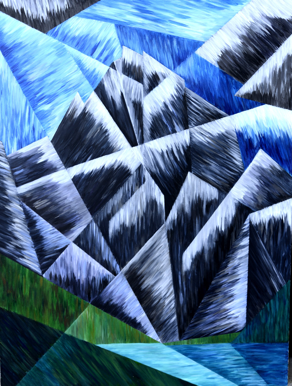 A painting of Howse Peak in the Canadian Rockies